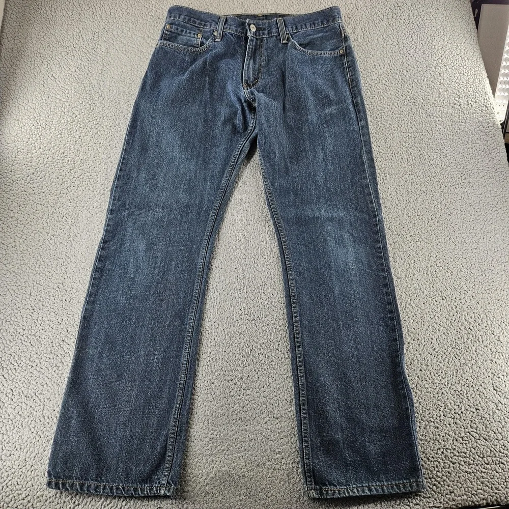 Levis Jeans Mens‎ 34x34 Blue 514 Straight Leg Medium Wash Zip Fly Denim Classic